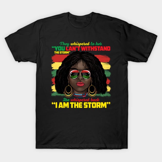 Black African American Ladies Black History Month Women T-Shirt by GLOBAL TECHNO